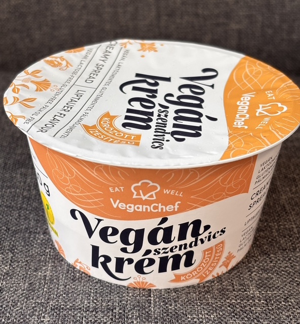 Cremă tartinabilă vegetală Veganchef, aromă de cremă de brânză